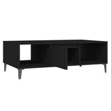 Coffee Table Black 103.5x60x35 cm Engineered Wood - Close-Up Angle