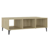 Coffee Table White and Sonoma Oak 103.5x60x35 cm Engineered Wood