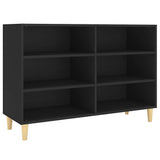 Sideboard Black 103.5x35x70 cm Engineered Wood - Front View