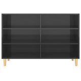 Sideboard High Gloss Black 103.5x35x70 cm Engineered Wood - Top-Down View