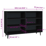 Sideboard Black 103.5x35x70 cm Engineered Wood - Rear View