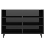Sideboard High Gloss Black 103.5x35x70 cm Engineered Wood - Top-Down View