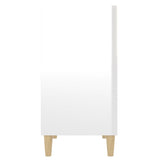 Sideboard High Gloss White 57x35x70 cm Engineered Wood - 45-Degree Angle
