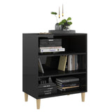 Sideboard High Gloss Black 57x35x70 cm Engineered Wood - Side View