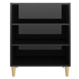 Sideboard High Gloss Black 57x35x70 cm Engineered Wood - Top-Down View
