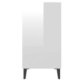 Sideboard High Gloss White 57x35x70 cm Engineered Wood - 45-Degree Angle