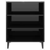 Sideboard High Gloss Black 57x35x70 cm Engineered Wood - Top-Down View