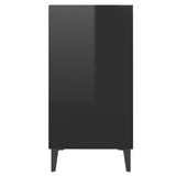Sideboard High Gloss Black 57x35x70 cm Engineered Wood - 45-Degree Angle