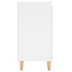Sideboard with Solid Wood Legs White 60x35x70cm Engineered Wood
