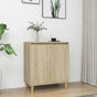 Sideboard with Solid Wood Legs Sonoma Oak 60x35x70 cm