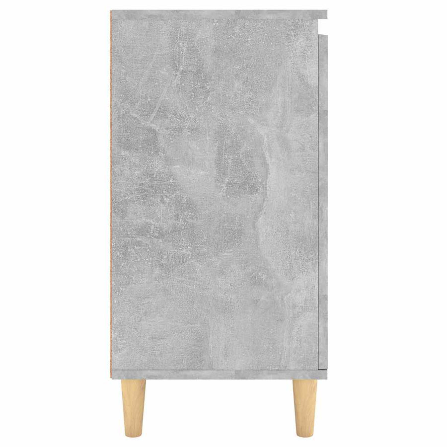 Sideboard&Solid Wood Legs Concrete Grey 60x35x70 cm
