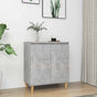 Sideboard&Solid Wood Legs Concrete Grey 60x35x70 cm