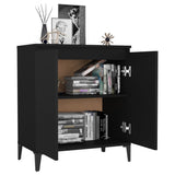 Sideboard Black 60x35x70 cm Engineered Wood - Side View