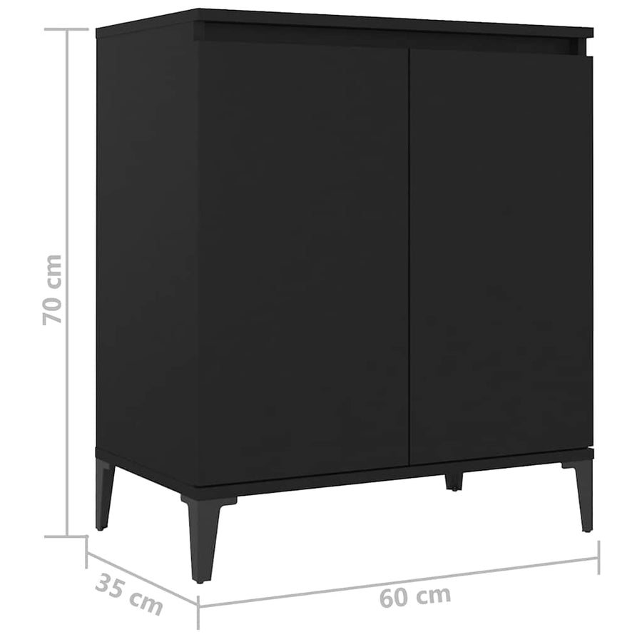 Sideboard Black 60x35x70 cm Engineered Wood