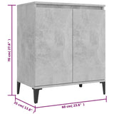 Sideboard Concrete Grey 60x35x70 cm Engineered Wood - Close-Up Angle