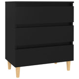 Sideboard Black 60x35x69 cm Engineered Wood - Front View