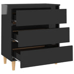 Sideboard High Gloss Black 60x35x69 cm Engineered Wood
