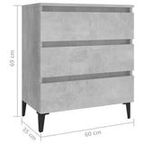 Sideboard Concrete Grey 60x35x69 cm Engineered Wood - Close-Up Angle