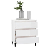 Sideboard High Gloss White 60x35x69 cm Engineered Wood - Side View