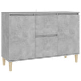Sideboard Concrete Grey 101x35x70 cm Engineered Wood - Front View