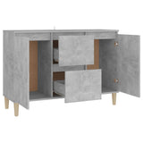 Sideboard Concrete Grey 101x35x70 cm Engineered Wood - Top-Down View