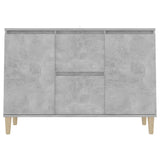 Sideboard Concrete Grey 101x35x70 cm Engineered Wood - 45-Degree Angle