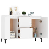 Sideboard White 102x35x70 cm Engineered Wood - Side View