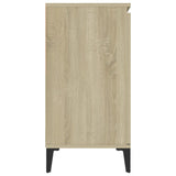 Sideboard Sonoma Oak 102x35x70 cm Engineered Wood - Rear View