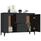 Sideboard High Gloss Black 104x35x70 cm Engineered Wood