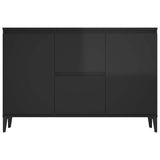 Sideboard High Gloss Black 104x35x70 cm Engineered Wood - 45-Degree Angle