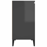 Sideboard High Gloss Grey 104x35x70 cm Engineered Wood