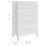 Sideboard White 57x35x90 cm Engineered Wood - Rear View