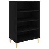 Sideboard Black 57x35x90 cm Engineered Wood - Front View