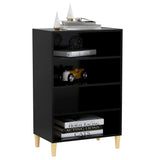 Sideboard Black 57x35x90 cm Engineered Wood - Side View