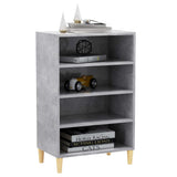 Sideboard Concrete Grey 57x35x90 cm Engineered Wood - Side View