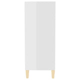 Sideboard High Gloss White 57x35x90 cm Engineered Wood - 45-Degree Angle