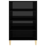 Sideboard High Gloss Black 57x35x90 cm Engineered Wood - Top-Down View