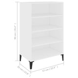 Sideboard White 57x35x90 cm Engineered Wood - Rear View