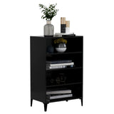 Sideboard Black 57x35x90 cm Engineered Wood - Side View