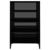 Sideboard High Gloss Black 57x35x90 cm Engineered Wood - Top-Down View