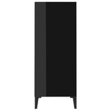 Sideboard High Gloss Black 57x35x90 cm Engineered Wood - 45-Degree Angle