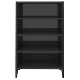 Sideboard High Gloss Grey 57x35x90 cm Engineered Wood - Top-Down View