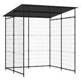 Bicycle Shed 190x190x222 cm Steel Black - Front View