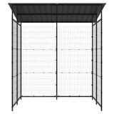 Bicycle Shed 190x190x222 cm Steel Black - Side View