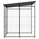 Bicycle Shed 190x190x222 cm Steel Black - Top-Down View