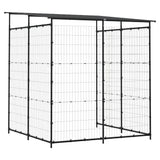Bicycle Shed 190x190x222 cm Steel Black - 45-Degree Angle