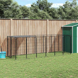 Dog Kennel Black 330x110x110 cm Steel