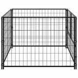 Dog Kennel Black 100x100x70 cm Steel