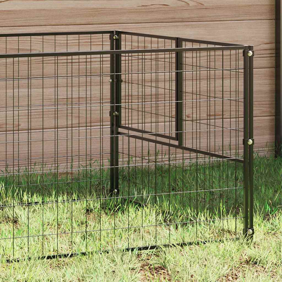 Dog Kennel Black 200x100x70 cm Steel