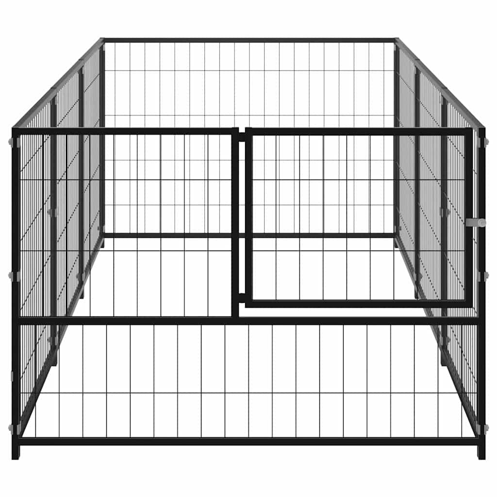 Dog Kennel Black 300x100x70 cm Steel